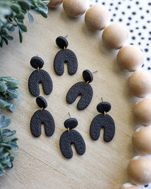  Black Organic Arch Earrings